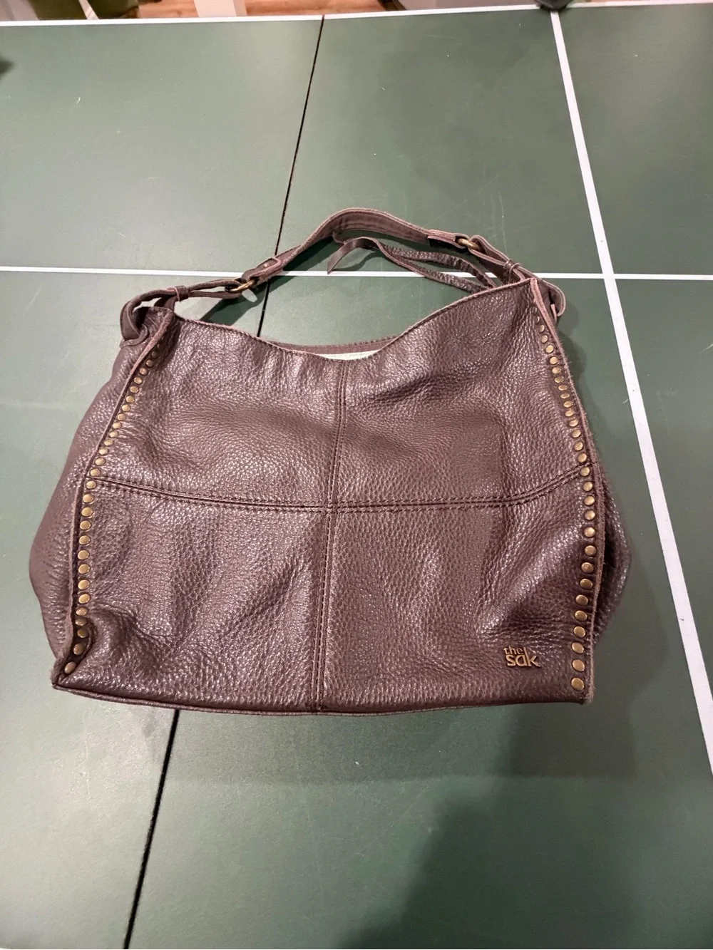 The Sak Brown Braided-Handle Hobo Bag